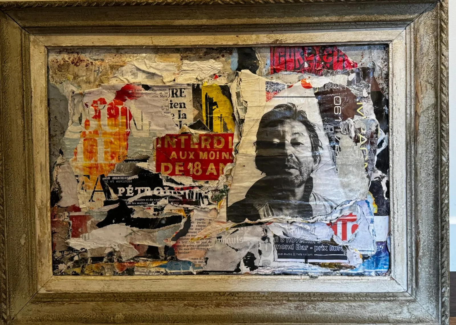 L'interdit -18, technique mixte de Laurent Durrey, 67 × 59 cm, Galerie Calderone