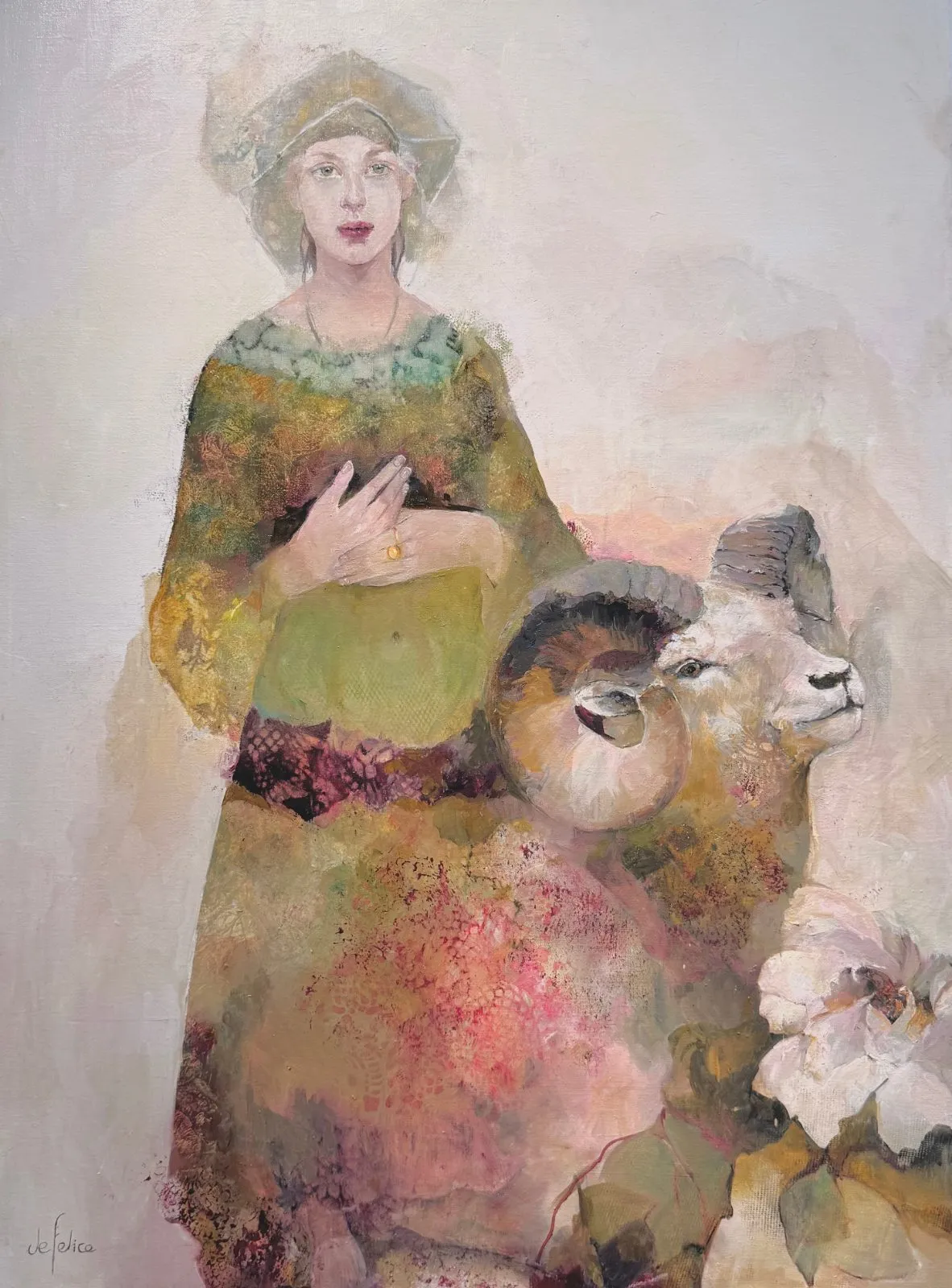 Angelica, huile sur toile de Françoise de Felice, 2025, Galerie Calderone