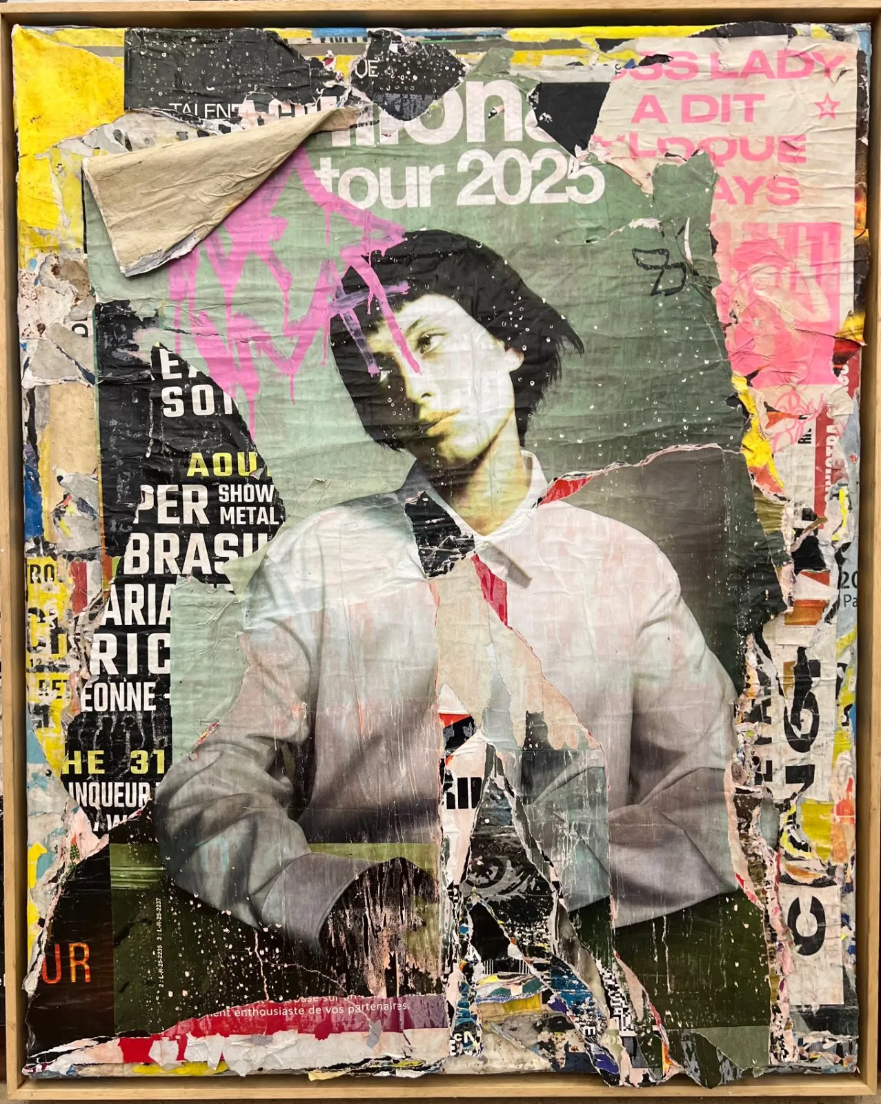 Andy, technique mixte de Laurent Durrey, 105 × 84 cm, Galerie Calderone