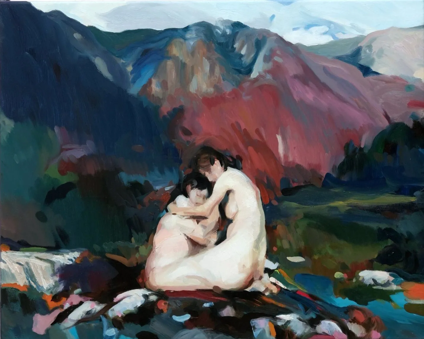 Sota la Teva Pell, huile sur toile de Gerard Castellvi Gasco, 2024, 40 × 50 cm, Galerie Calderone