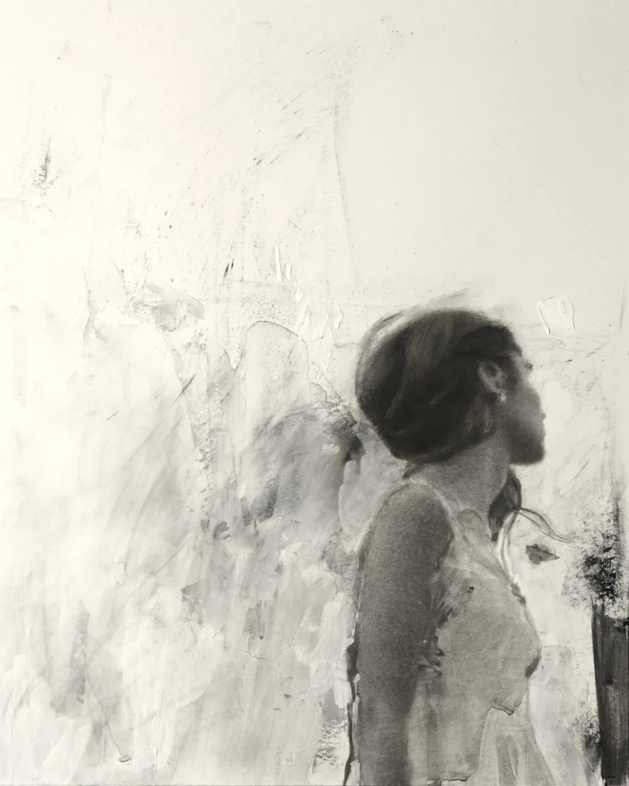 Sans titre 0126, mixed media de Anthony J. Moreau, 2026, 41 × 35 cm, Galerie Calderone