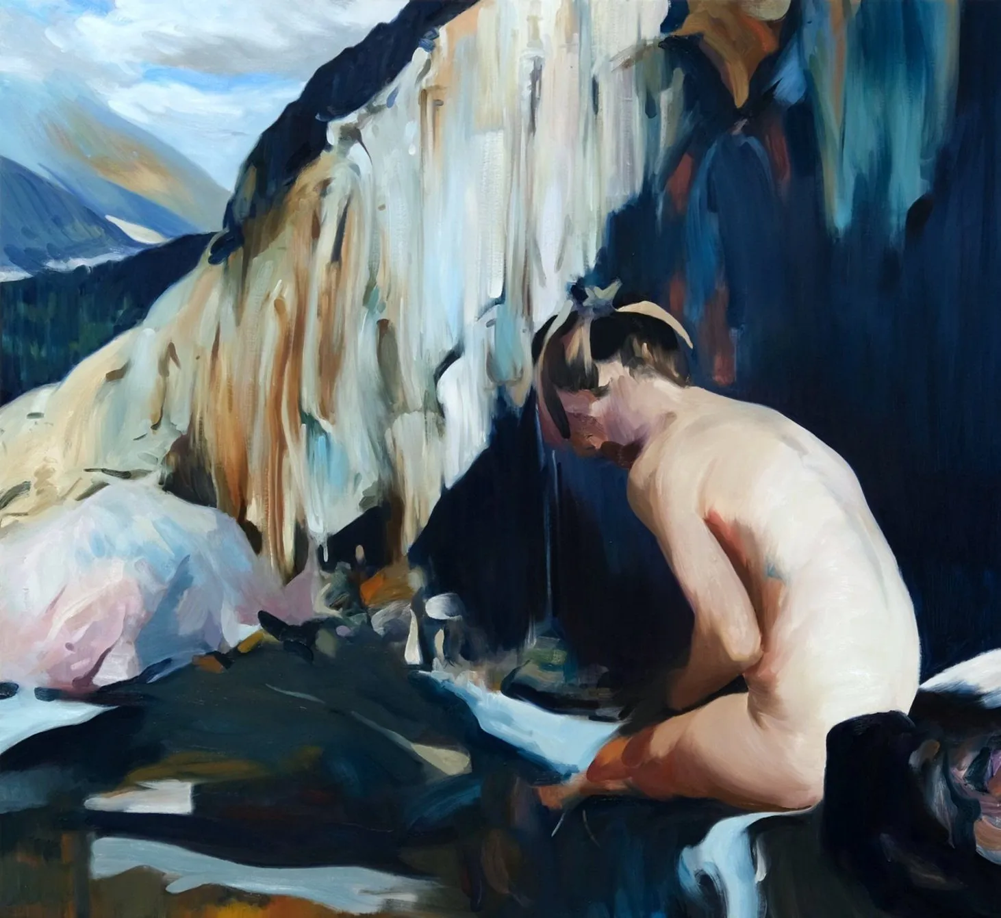 Ecos de la Consciència, huile sur toile de Gerard Castellvi Gasco, 2024, 120 × 130 cm, Galerie Calderone