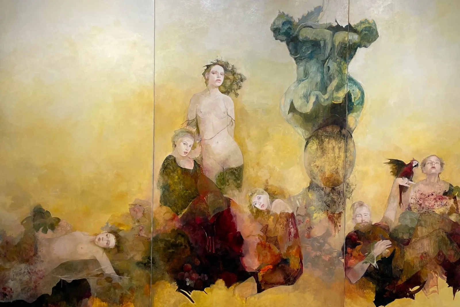 Gaïa, huile sur toile de Françoise de Felice, 2022, Galerie Calderone