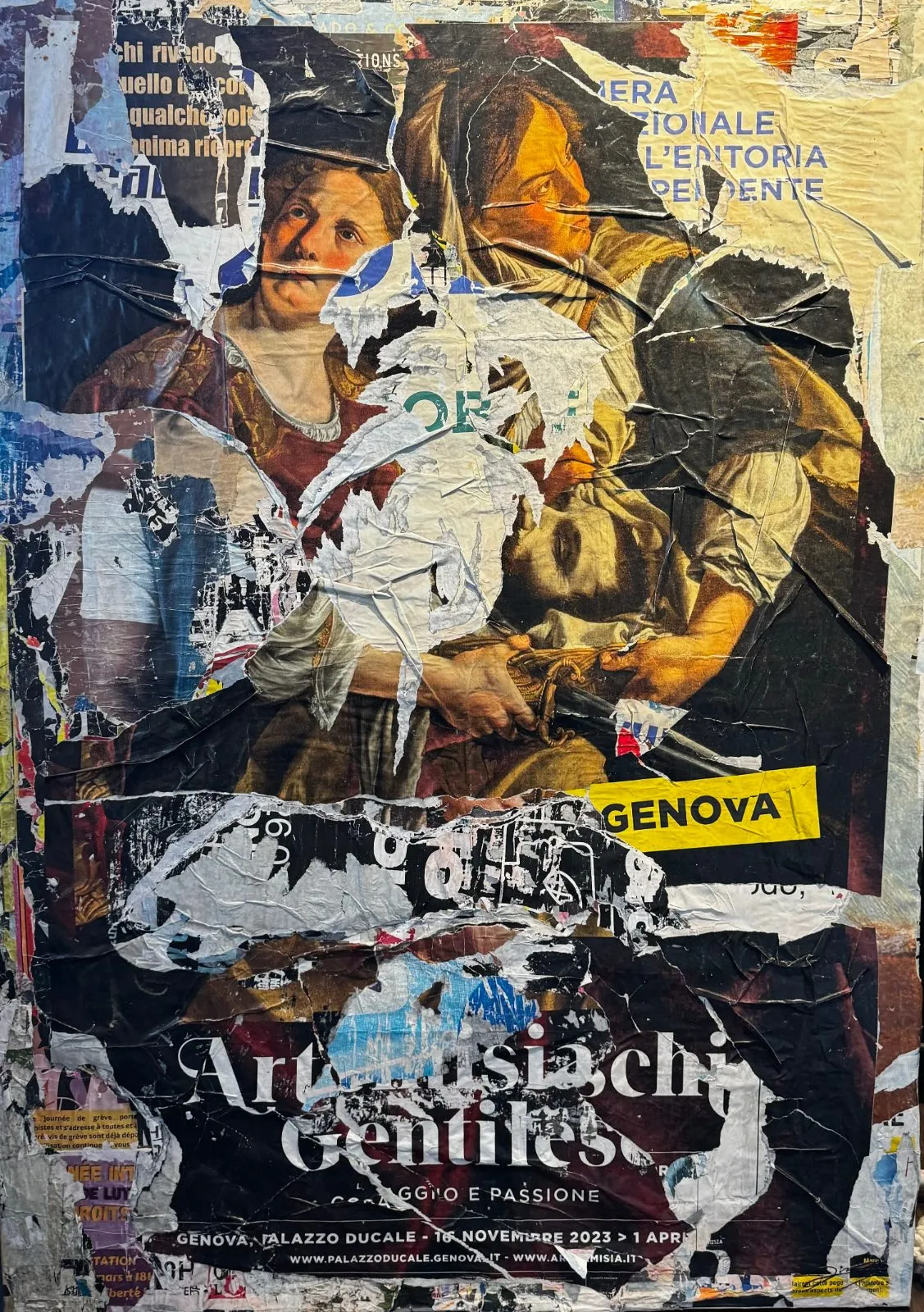 Passione, technique mixte de Laurent Durrey, 150 × 107 cm, Galerie Calderone