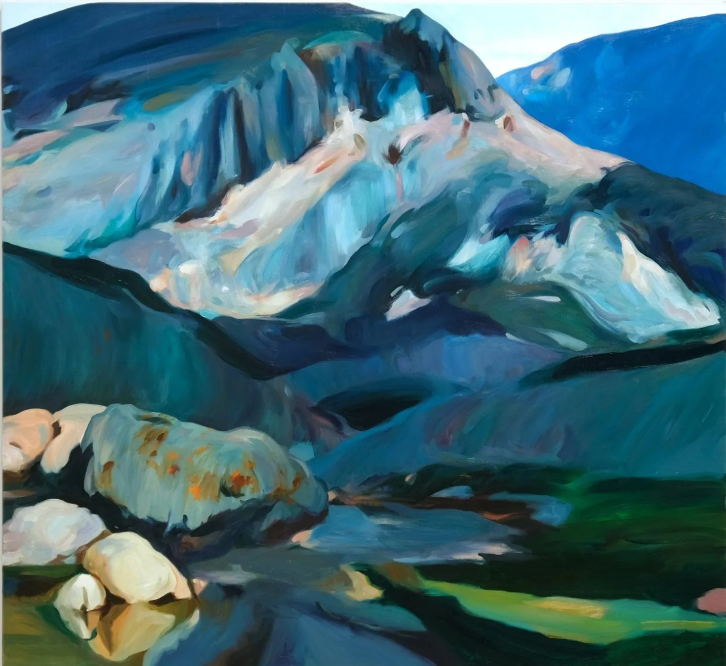 Líquens, huile sur toile de Gerard Castellvi Gasco, 2024, 120 × 130 cm, Galerie Calderone