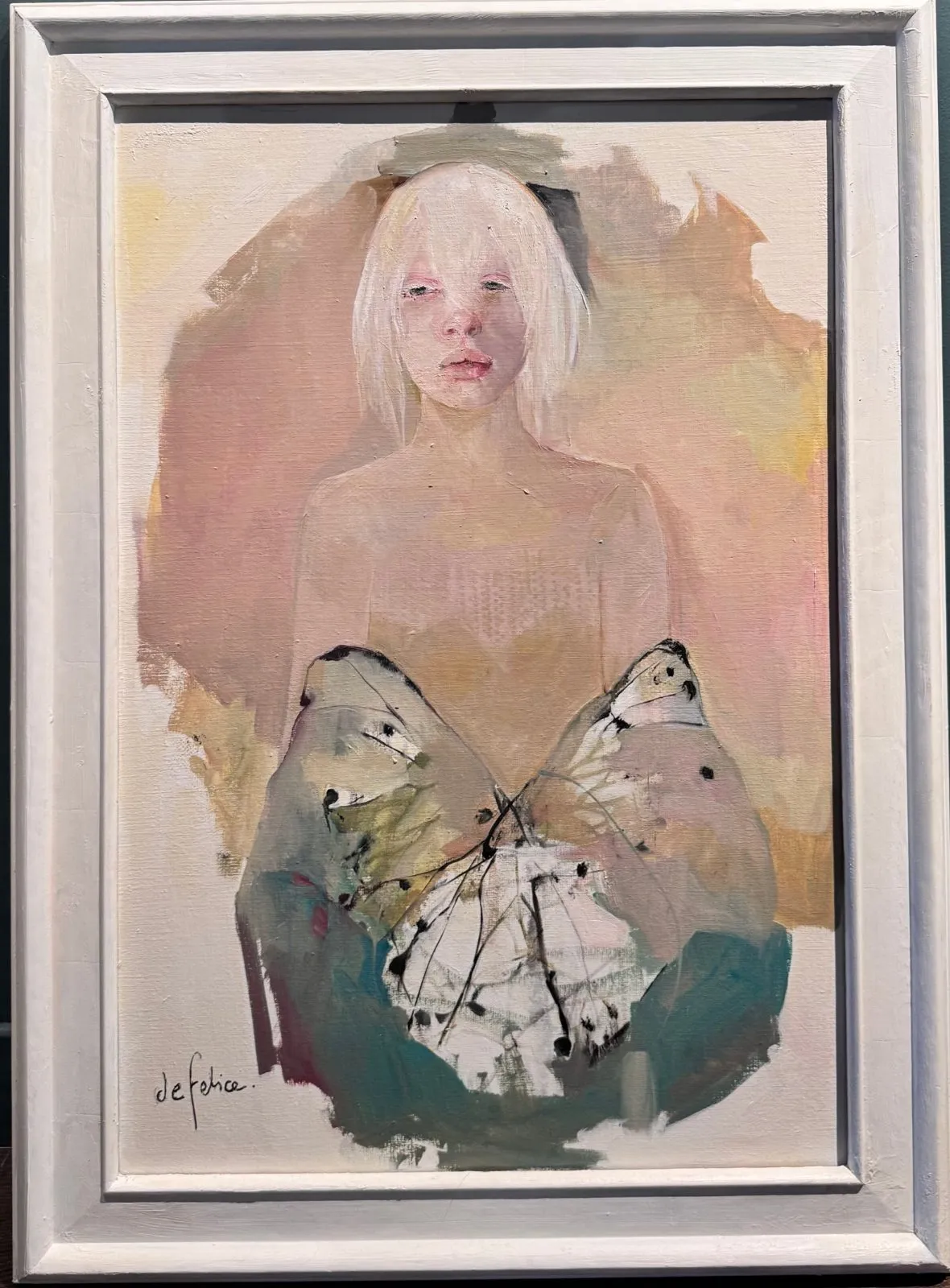 L'appel, huile sur toile de Françoise de Felice, 2025, 85 × 63 cm, Galerie Calderone